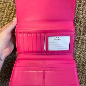 Coach Fuchsia Leather Wallet